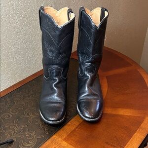 Acme Women’s Black Leather Western Cowboy Boots Size 8.5 M sku#130